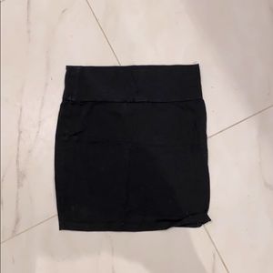 Black mini skirt